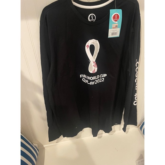 Other - FIFA World Cup Qatar 2022 Long Sleeve T Shirt Black XXL‎ Official Licensed